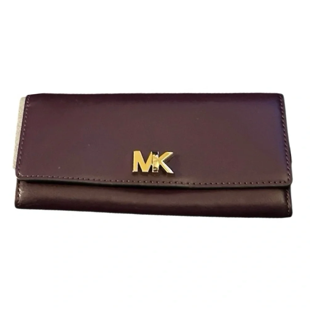 Michael Kors Sadie Leather Satchel & Mott Wallet Damson | Gold Hardware NWT - Picture 3 of 13